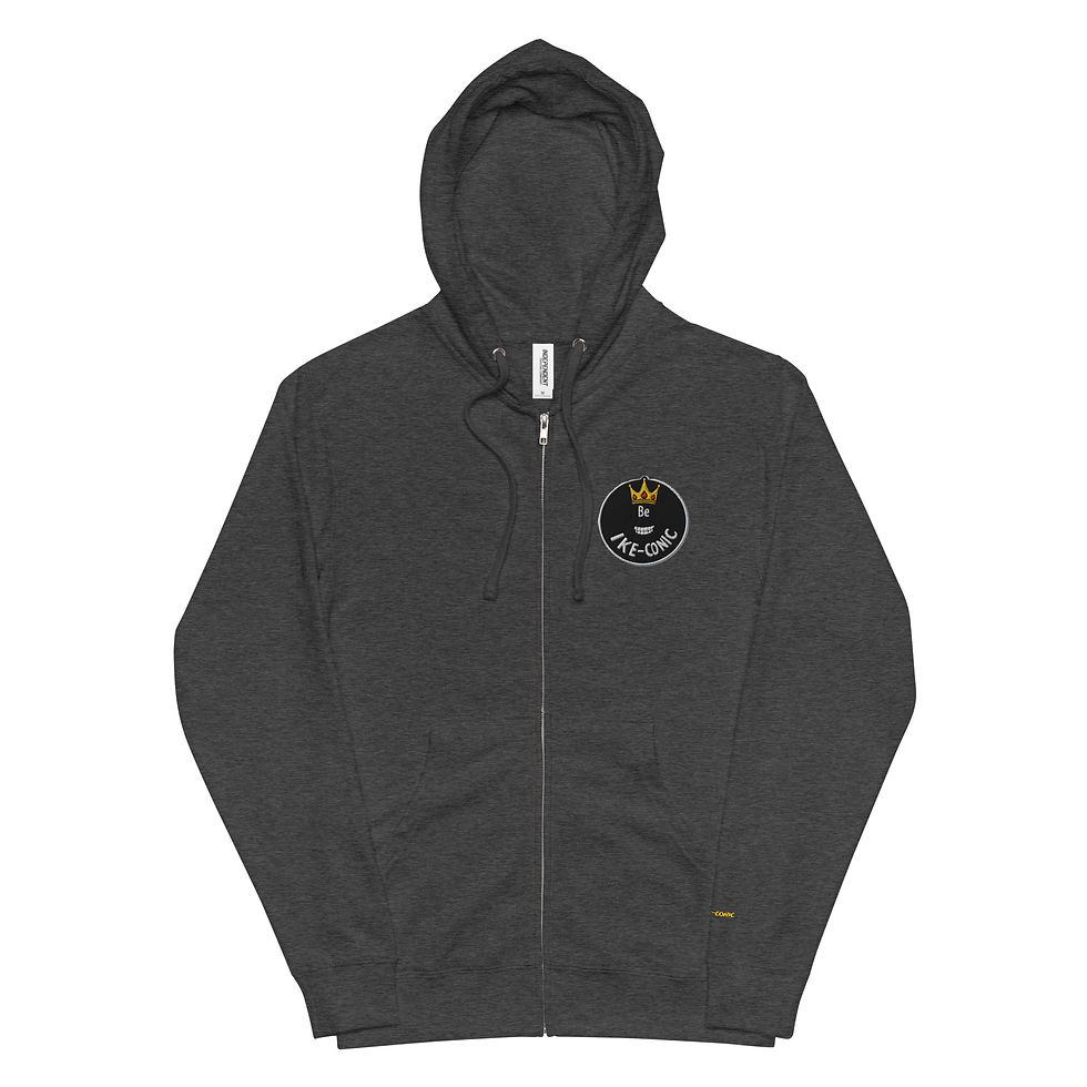 Thumbnail: Unisex Be Ike-Conic fleece zip up hoodie