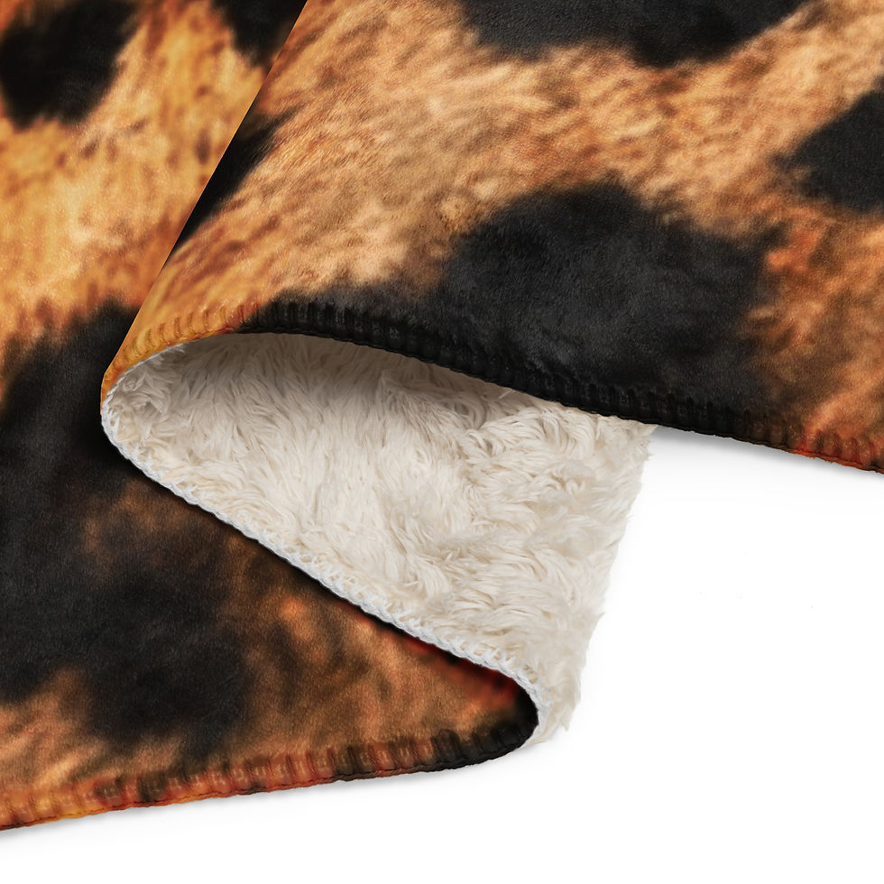 Thumbnail: Wild Leopard Midnight Sherpa Throw Blanket