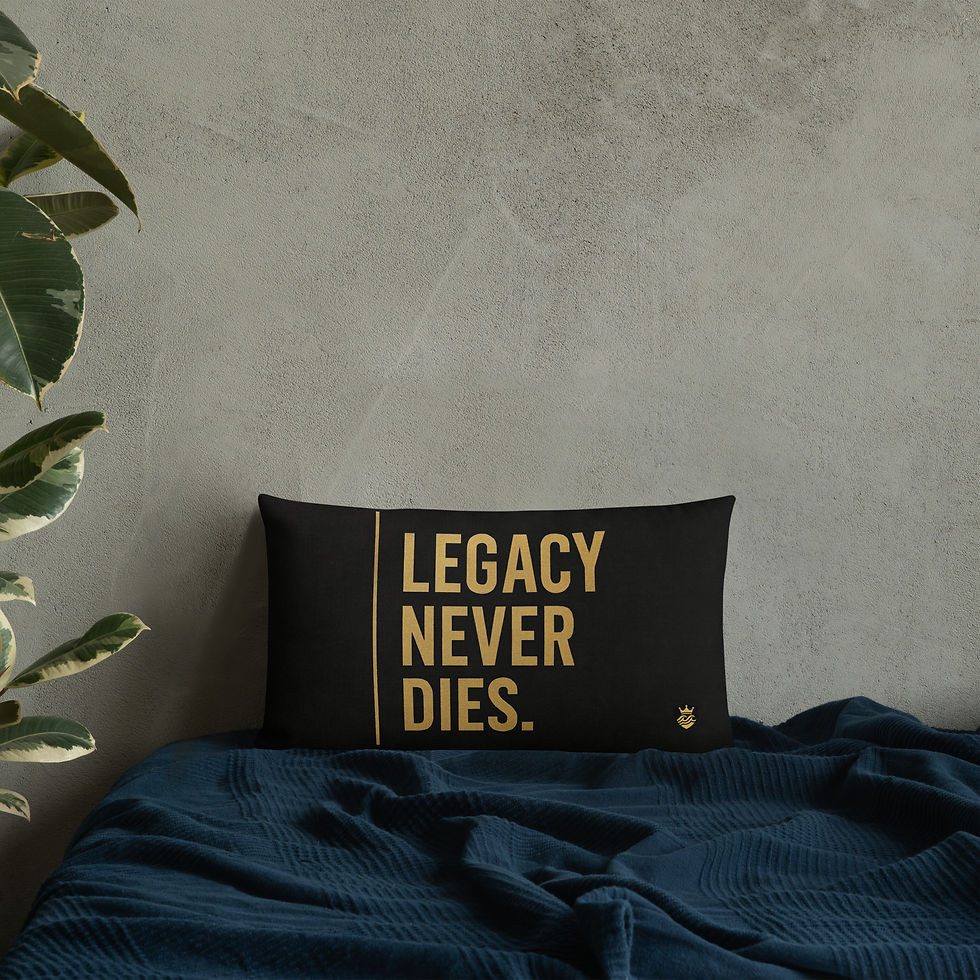 Thumbnail: Legacy Never Dies™ Luxury Throw Pillow (Insert Included)