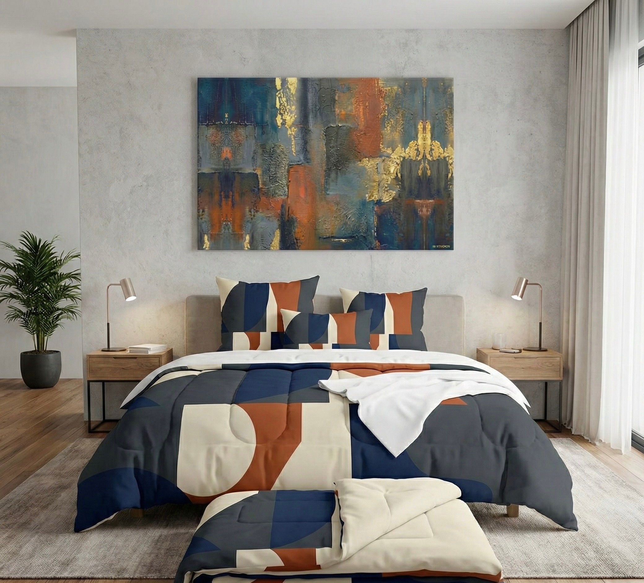 Terracotta Indigo - Legacy Luxe Comforter