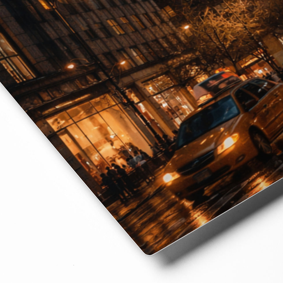 Miniatura: Empire in the Rain | Premium Metal Wall Art - IB Studios City Nights Collection
