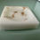 الصورة المصغرة: White square soap dish with gold flecks