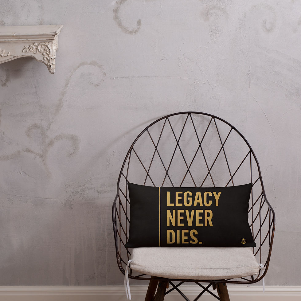 Thumbnail: Legacy Never Dies™ Luxury Throw Pillow (Insert Included)