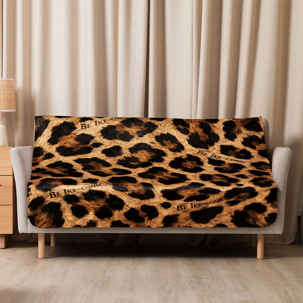 الصورة المصغرة: Wild Leopard Midnight Sherpa Throw Blanket
