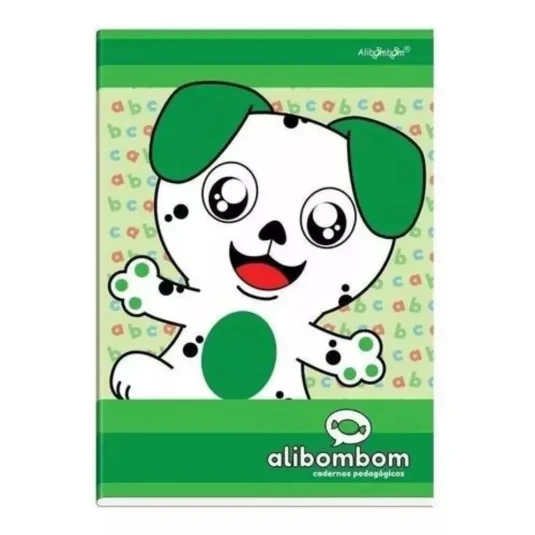 Caderno Alibombom 123 – Capa Flexível Verde