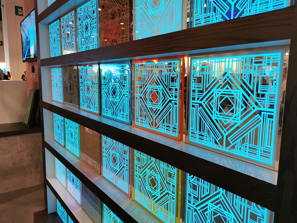 Multicolour LES glass