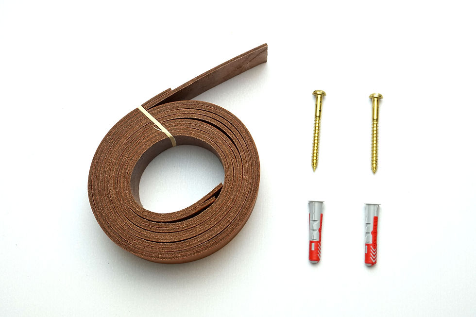 Miniaturbild: Leren plankendrager cognac (set)