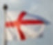 The flag of St George and of England and Georgia (with four small crosses)