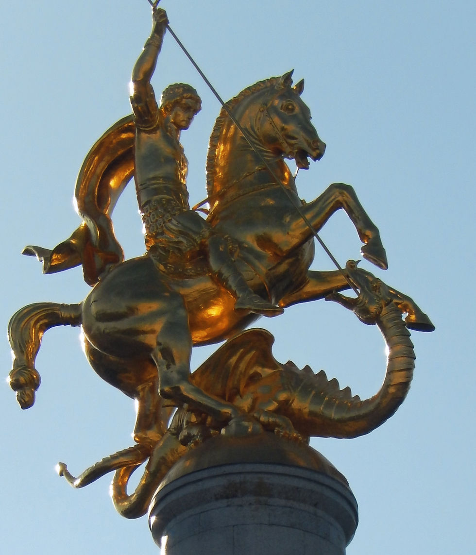 Statue of St George in Tbilisi's main square