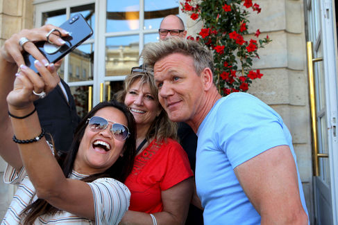 After filming at Le Bordeaux Gordon Ramsay