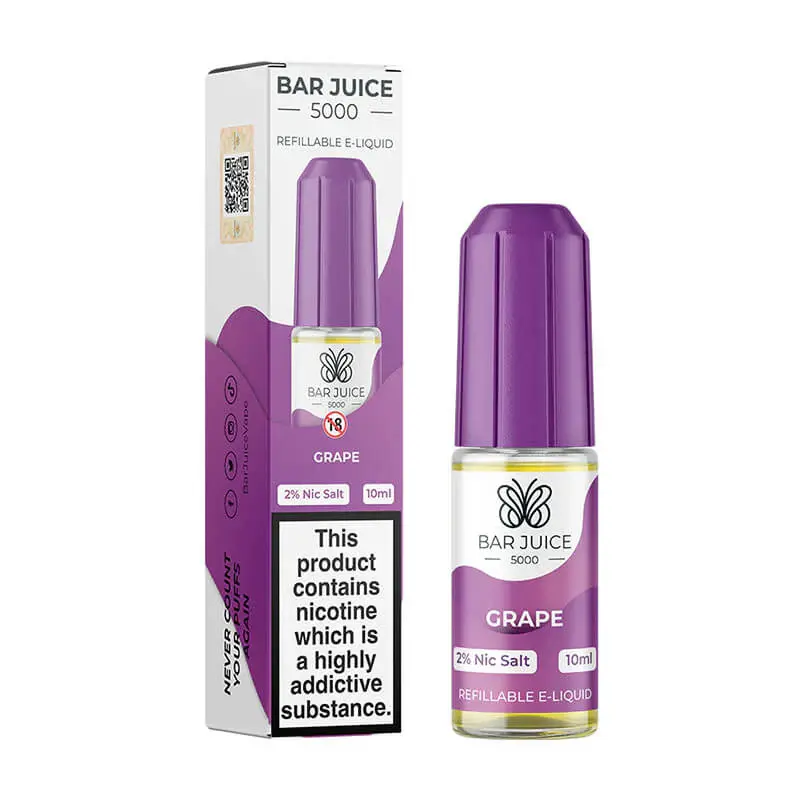 BAR JUICE 5000 | Grape Salt E-Liquid, 10ml/20mg