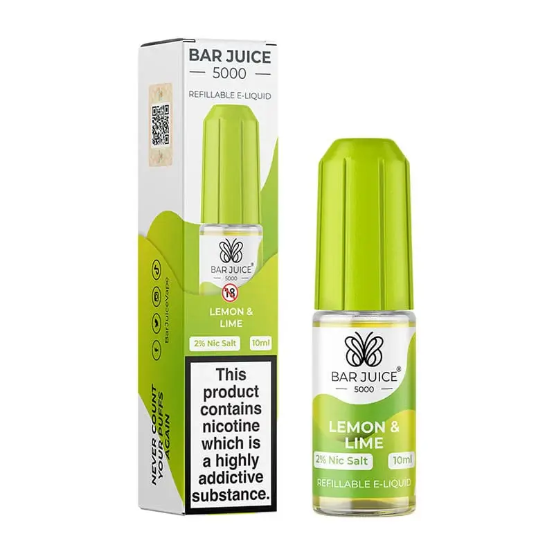 BAR JUICE 5000 | Lemon Lime Salt E-Liquid, 10ml/20mg