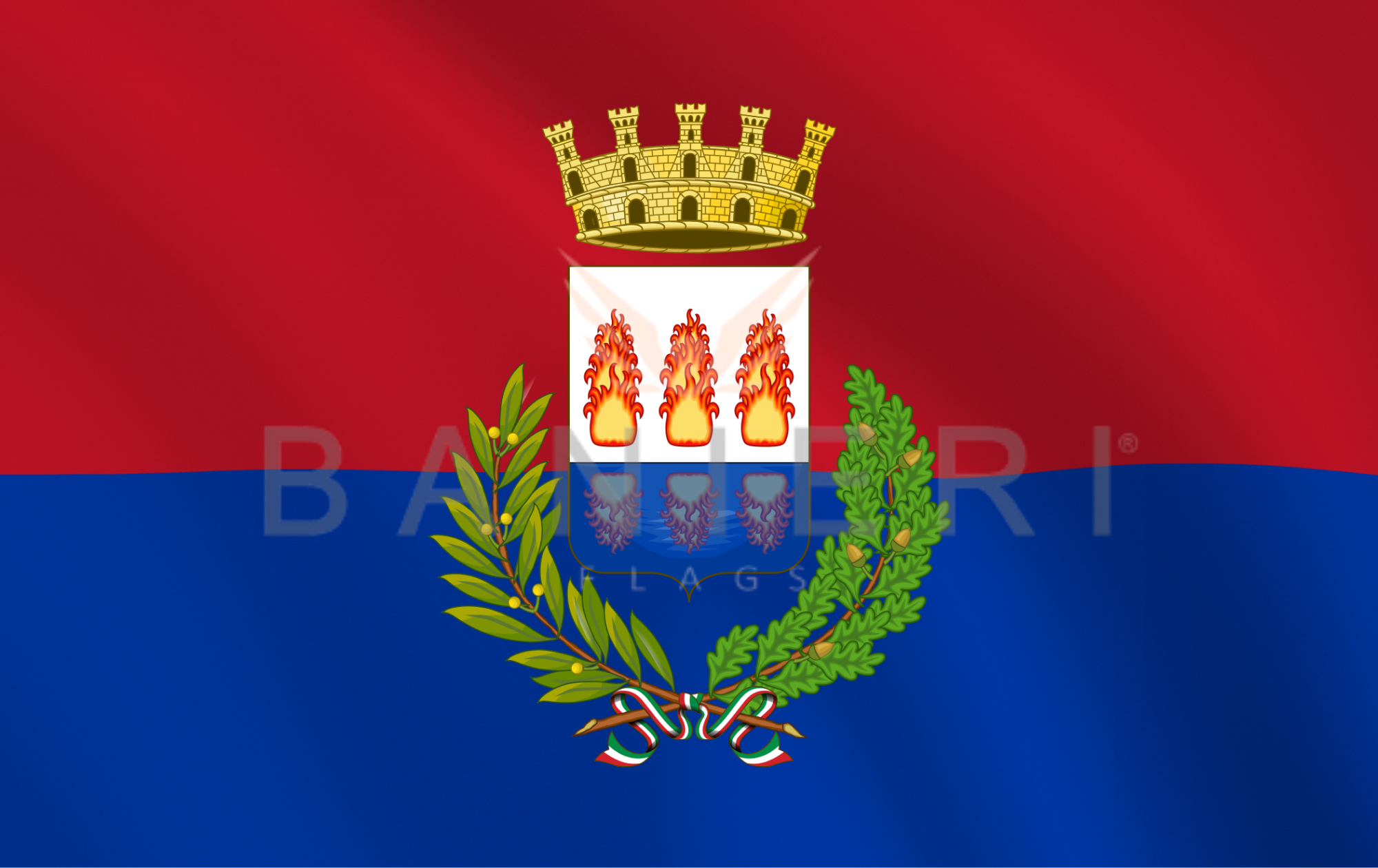 Bandiera della Città di Foggia - Simbolo di Tradizione e Storia - BANIERI®