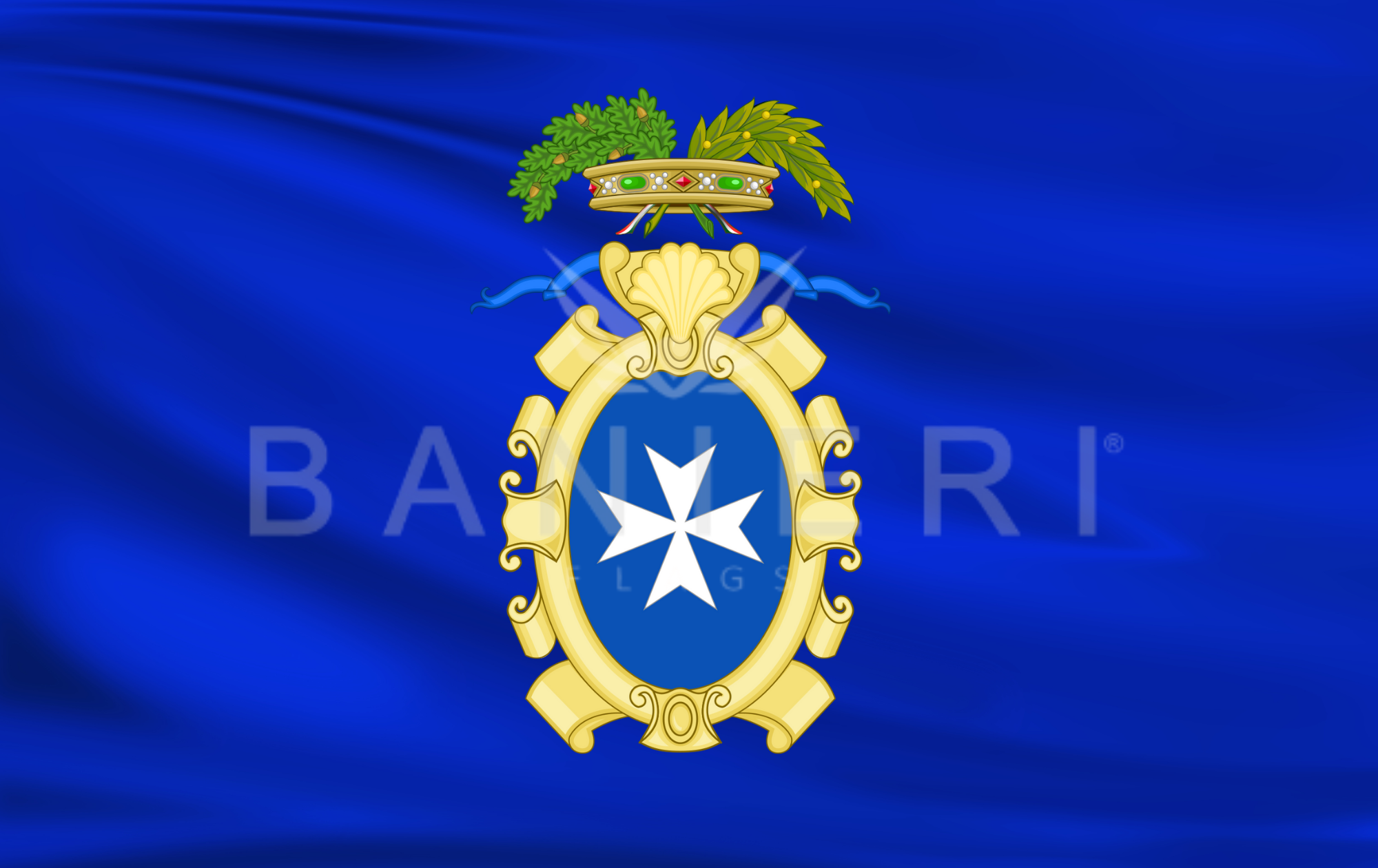 Bandiera della Provincia di Salerno - Emblema della Costa Campana - BANIERI®