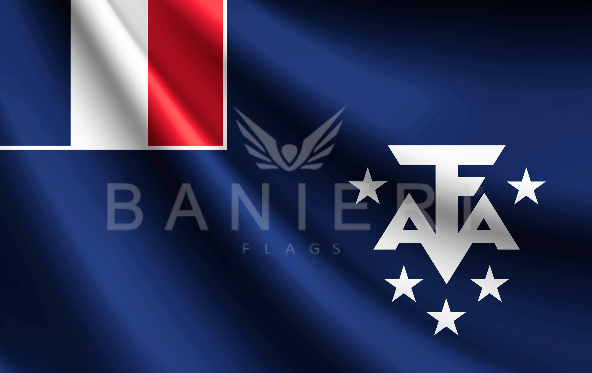 Bandiera dell'Antartica Francese - Simbolo di Scienza e Esplorazione - BANIERI®