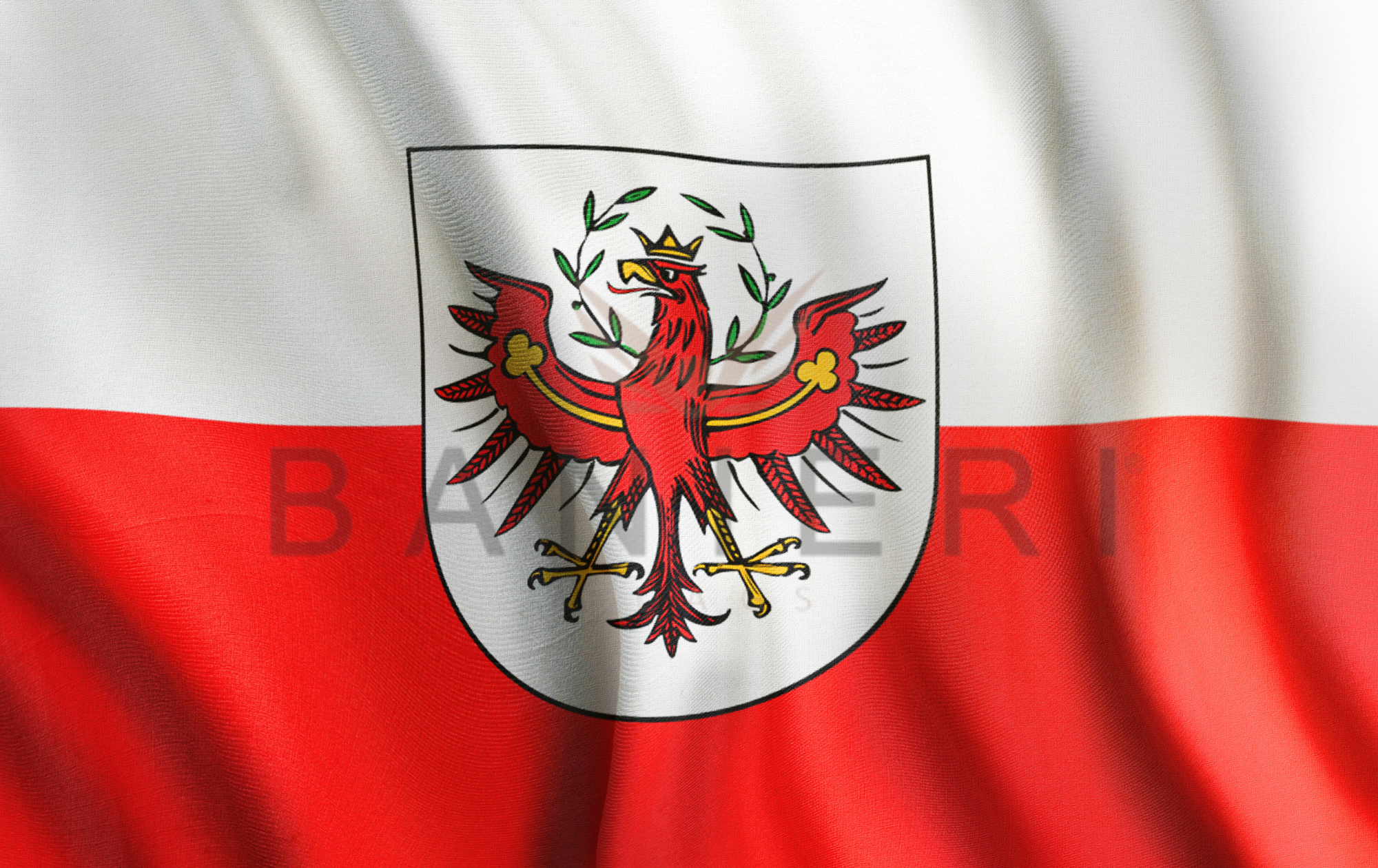 Bandiera dello Stato del Tirolo - Orgoglio Alpino Austriaco - BANIERI®