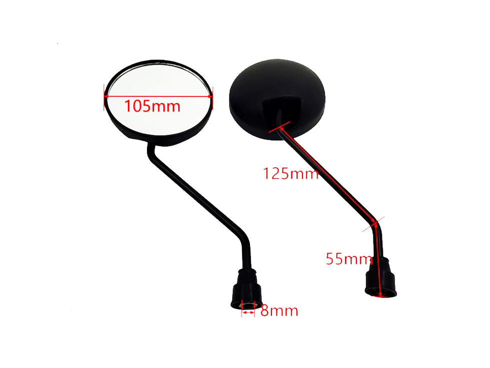 Miniatura: Espelho Retrovisor Universal 8mm Scooter Elétrica (101493)