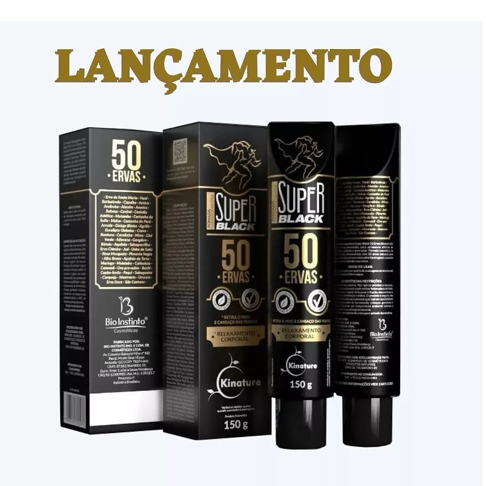 Miniatura: 3 Pomadas Massagem Bio Instinto Black Premium 150g (Pomada_Bioistinto)