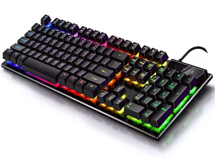 Miniatura: eclado Gamer Semi-Mecânico nnneverdie Rápido, Luminoso e Ergonômico!