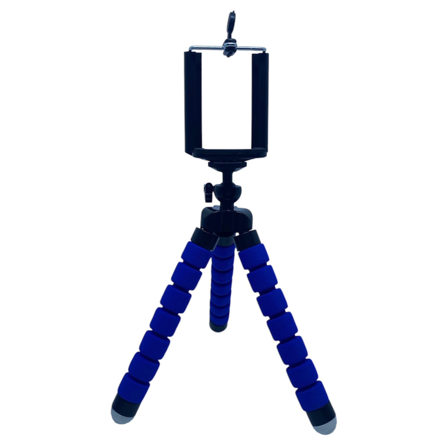 Mini Tripé Flexível com Suporte para Celular Prático e Versátil cor:Azul (SU
