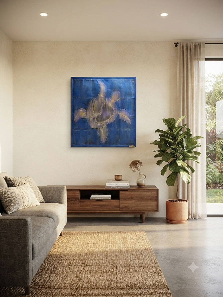 Tableau “Tortue” en métal