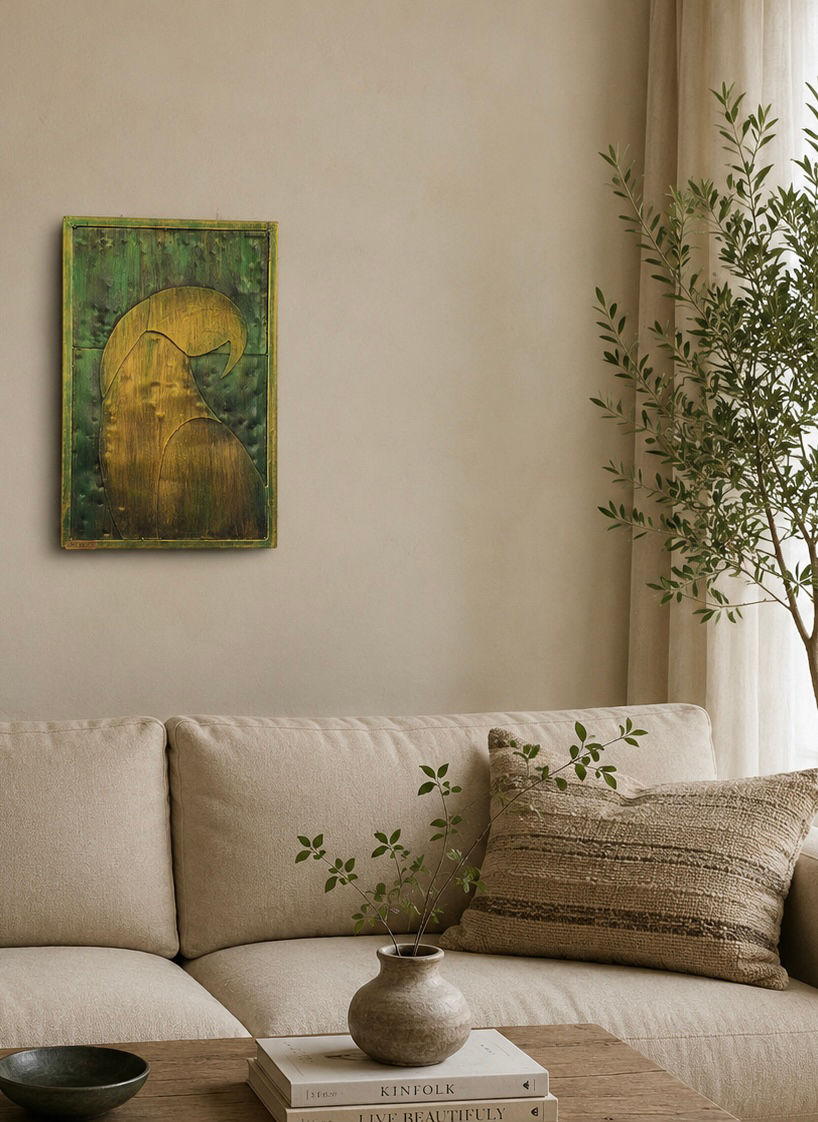 Tableau “perroquet” en métal