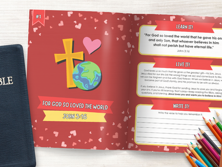 John 3:16 from Memory Verses in Action by Zady Rose