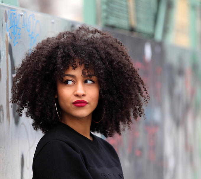 Young Girl with Afro