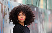 Young Girl with Afro