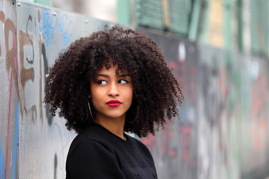 Young Girl with Afro