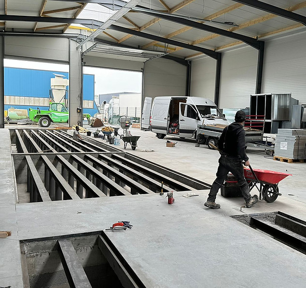 Réalisation génie civil cabine de peinture industrielle