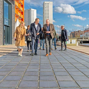 Zonnetegels – zonnevoetpad Groningen Kolenkade