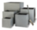Thumbnail: Geo cube fiberglass planter