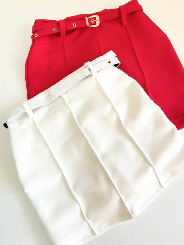 Miniatura: Short Saia em Neoprene com Cinto Lia Ref. 729