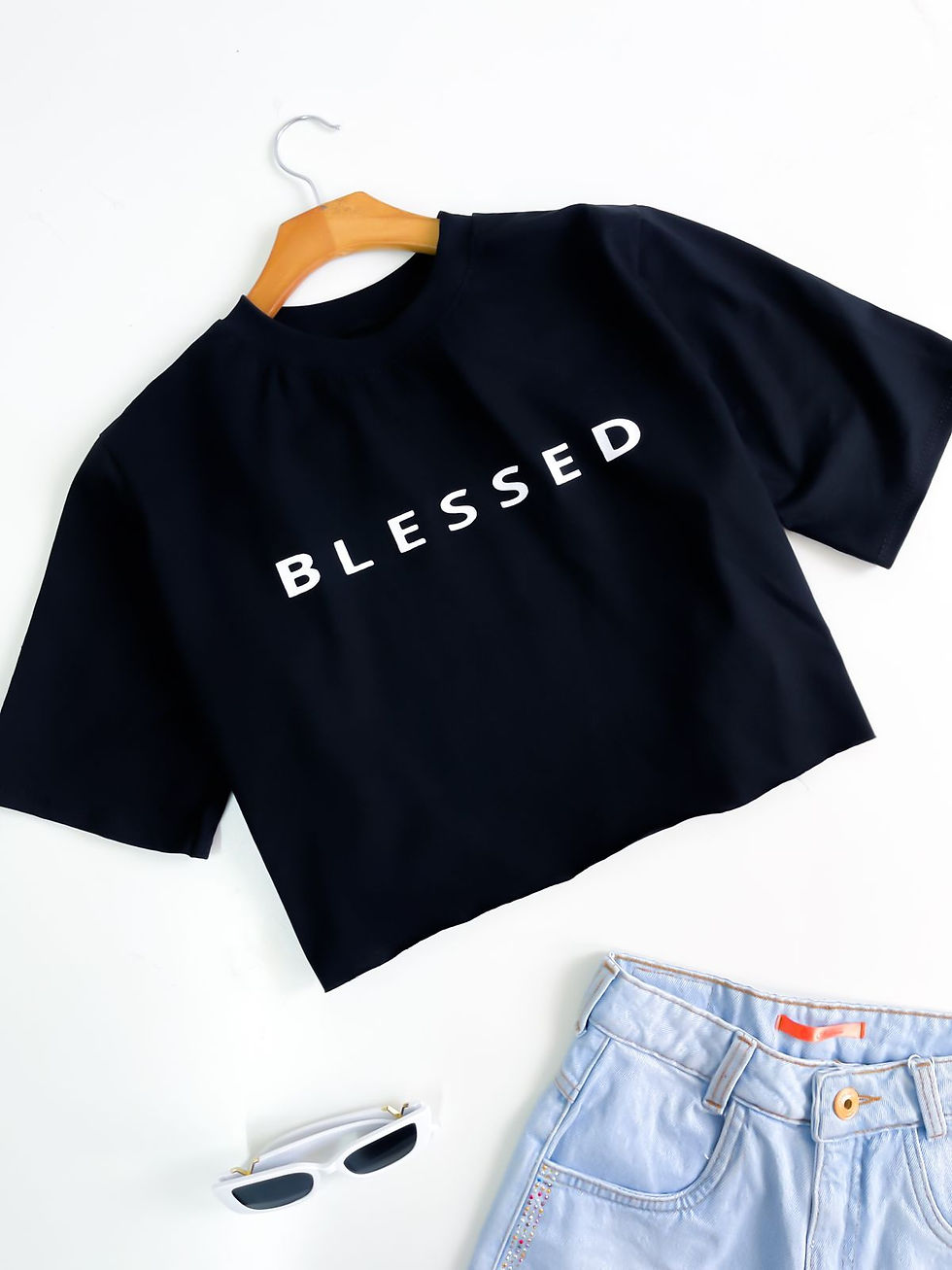 Miniatura: T-shirt Cropped Feminina Estampado Ismênia Ref. 809