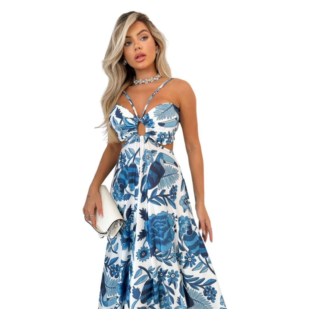 Vestido Longo Isabela Sinfonia Floral