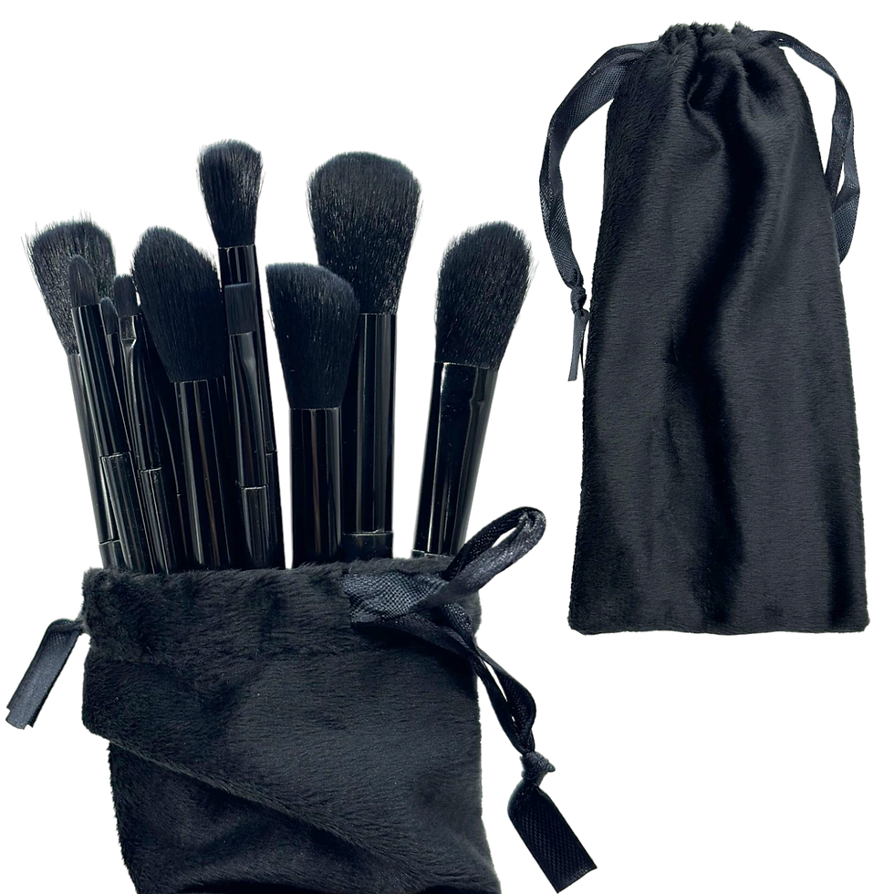 Miniatura: Kit Completo com 12 Pinceis de Maquiagem Make Com Saquinho de Veludo