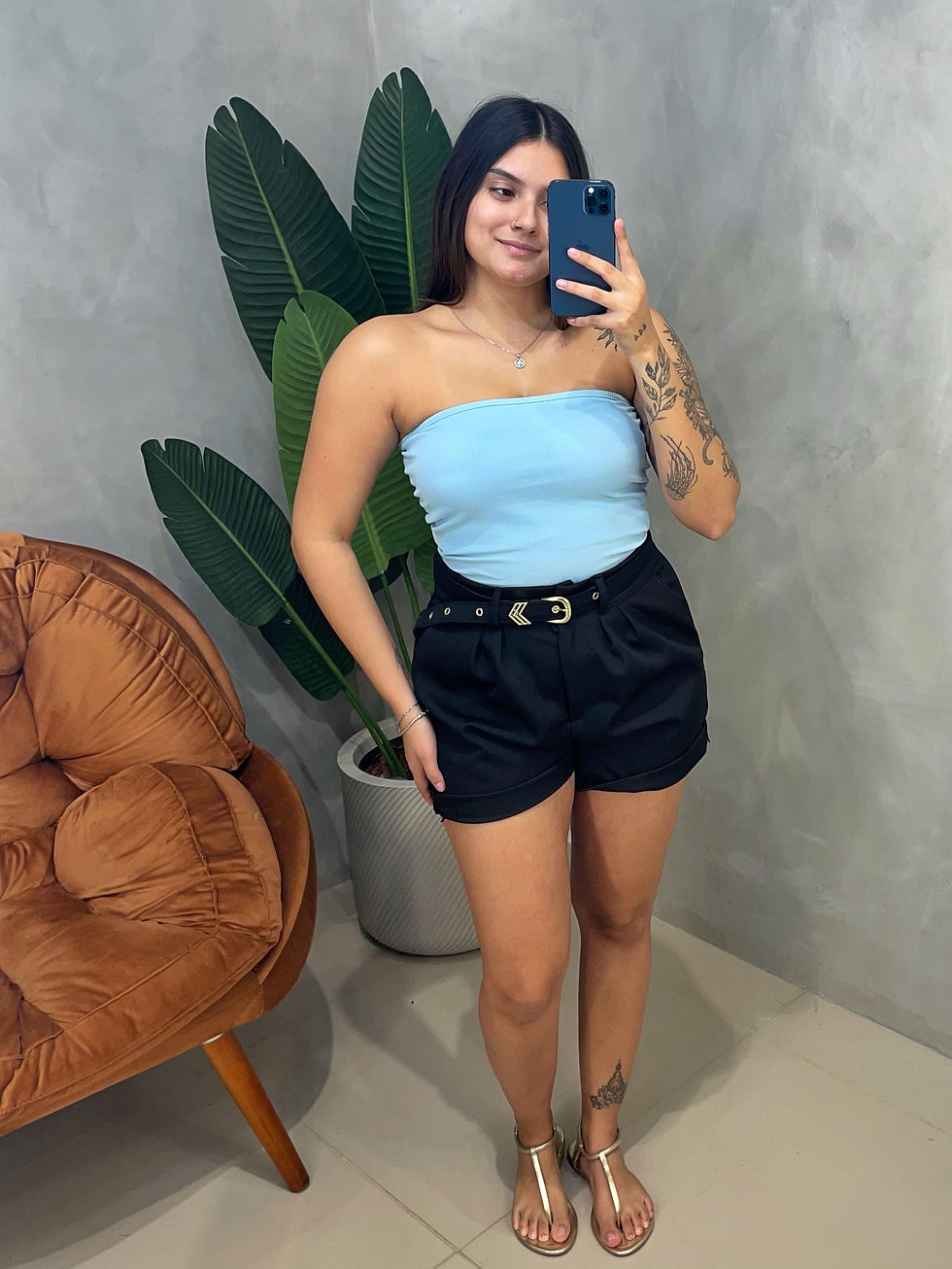 Miniatura: Blusa em Ribana Sem Alça com Bojo Lorraine Ref. 1704
