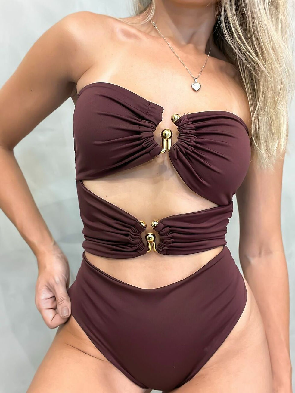 Miniatura: Body Feminino em Suplex Sem Alça com Recorte Duplo e Argolas Venus Ref. 1391