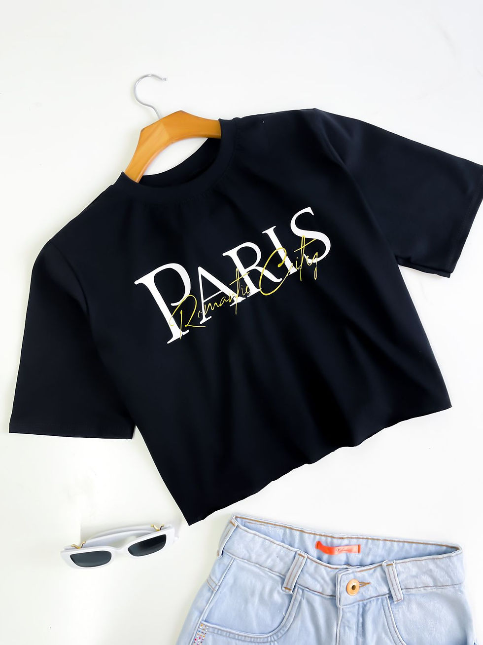 Miniatura: T-shirt Cropped Feminina Estampado Ismênia Ref. 809