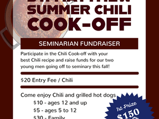 Seminarian Fundraiser & Chili Cook-Off