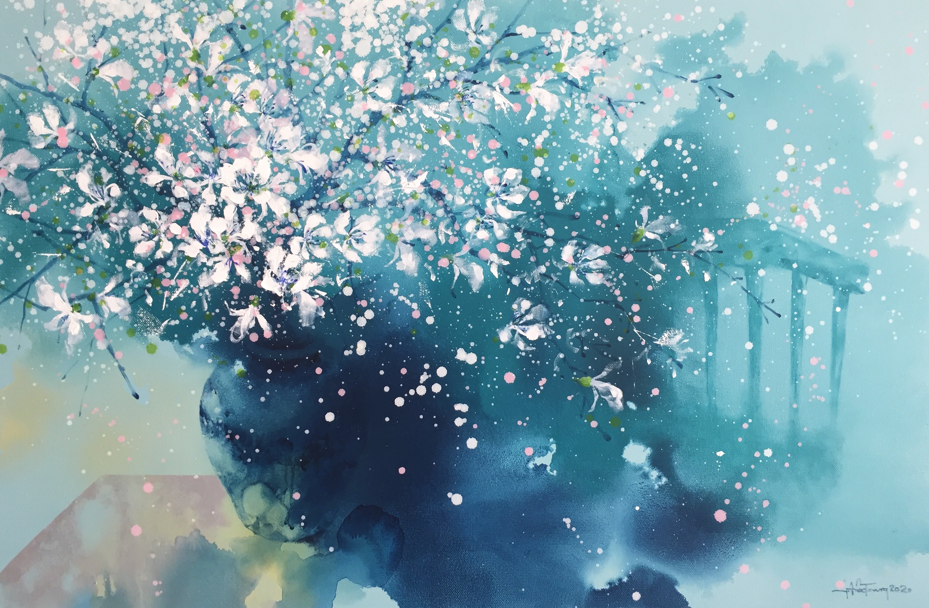 Ban Flowers In Blue Space | Hoa Ban Trong Không Gian Xanh