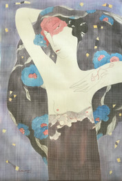 Lady And Blue Flowers No. 1 | Thiếu Nữ Bên Hoa 01