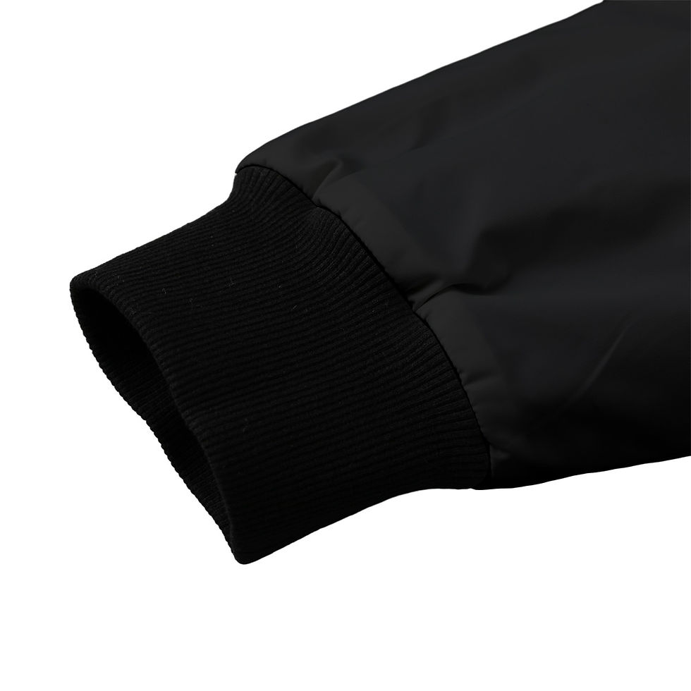 Thumbnail: SpectrlSky Black Bomber Jacket