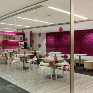 Modern Office Cafeteria and Lobby with LED Lighting