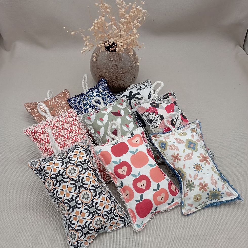 Eponge en tissu lavable faite main