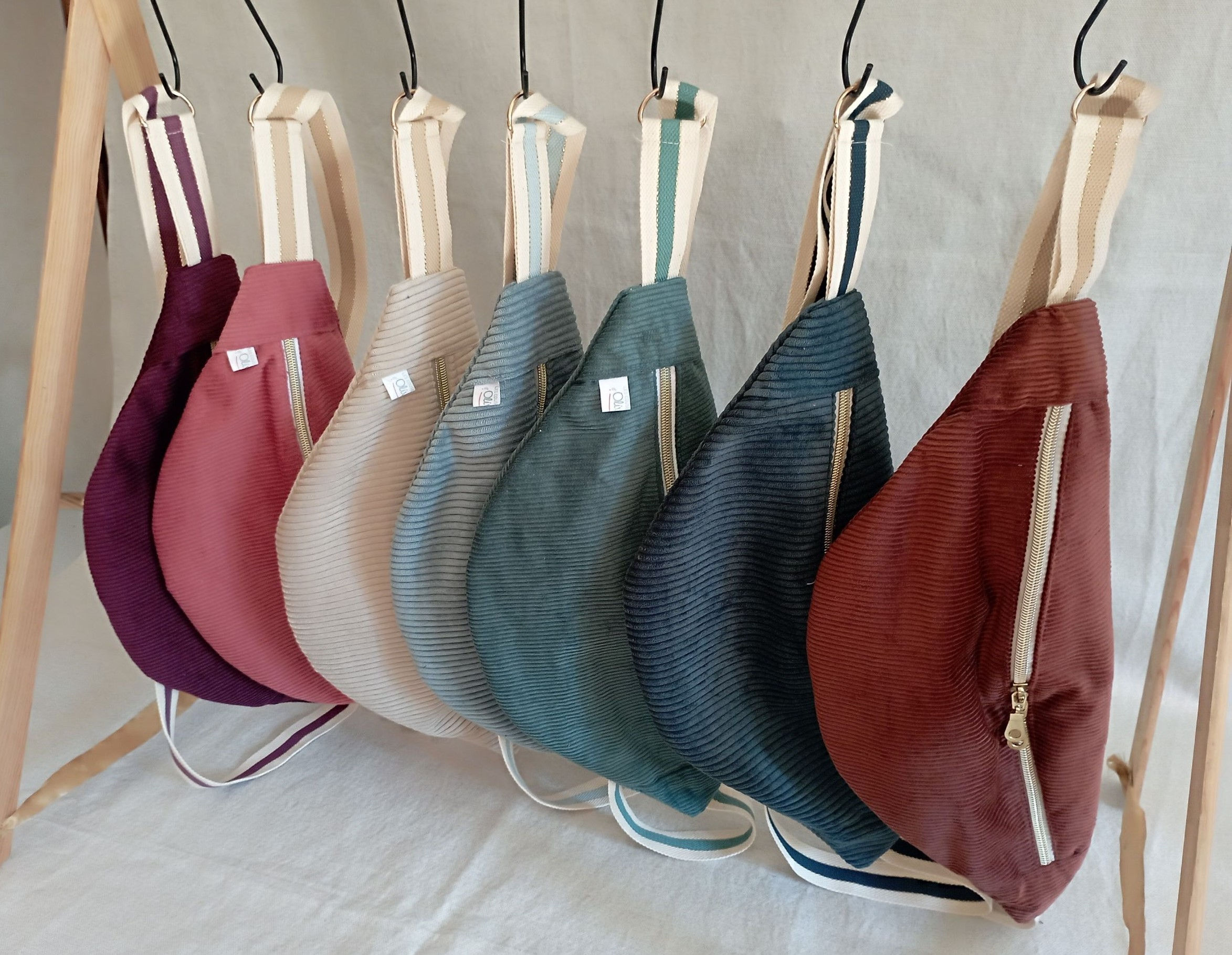 Sac banane velours côtelé