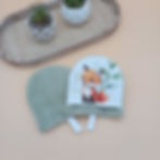 Gant de toilette - débarbouillette Renard assis