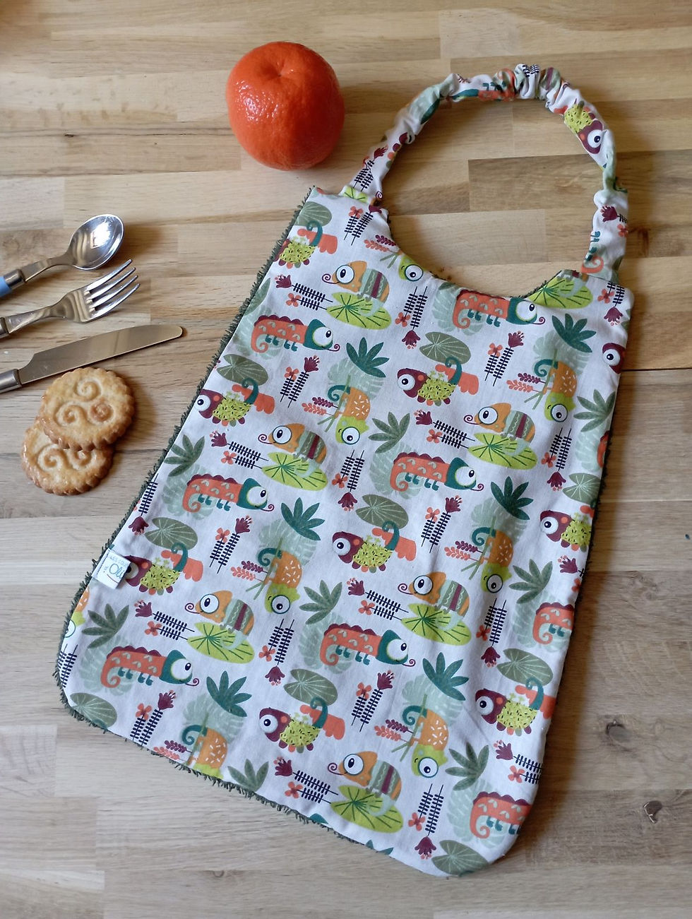 Miniature : Serviette cantine élastiquées caméléon