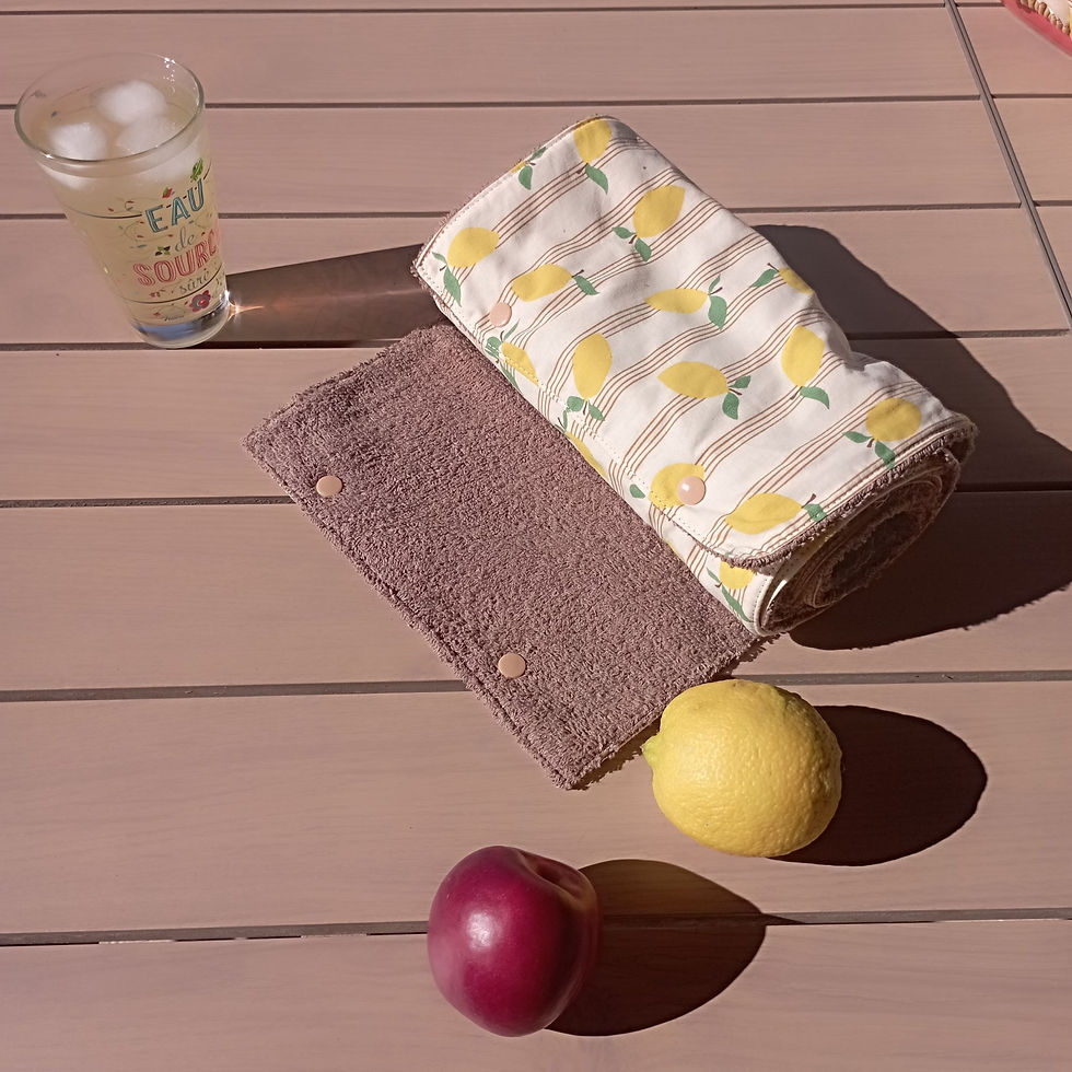 Essuie-tout lavable tissu Citrons